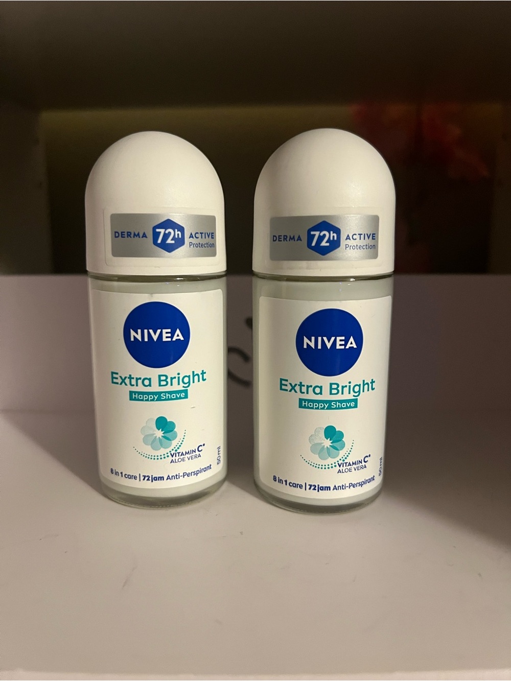 NIVEA Extra Bright Happy Shave Roll-On Deodorant - White
